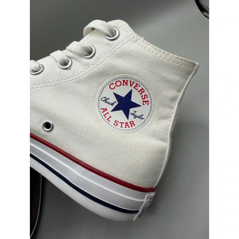 Converse Chuck Taylor All Star High Top Sneakers White Canvas Mens 5 Womens 7 - Picture 12 of 16